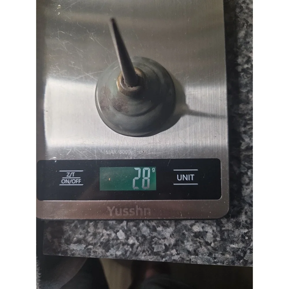 Vintage Miniature Thumb Pump Oil Can Metal Bench Oiler Antique Industrial Patina